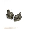 RARO VINTAGE SET SALE & PEPE SHAKER DESIGN Gucci COPPIA QUAGLIA PELTRO anni '60