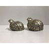 RARO VINTAGE SET SALE & PEPE SHAKER DESIGN Gucci COPPIA QUAGLIA PELTRO anni '60
