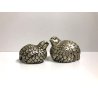 RARO VINTAGE SET SALE & PEPE SHAKER DESIGN Gucci COPPIA QUAGLIA PELTRO anni '60