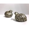RARO VINTAGE SET SALE & PEPE SHAKER DESIGN Gucci COPPIA QUAGLIA PELTRO anni '60