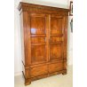 ANTICO GRANDE ARMADIO GUARDAROBA 1800 LOMBARDO LEGNO MASSELLO NOCE 2 ANTE OLD