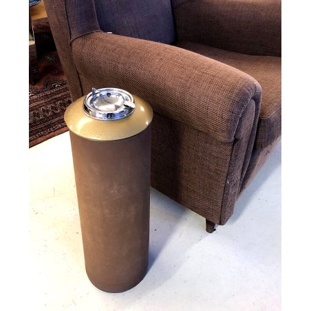 POSACENERE da TERRA COLONNA VINTAGE METALLO LACCATO LOUNGE ASHTRY CENDRIER '60s