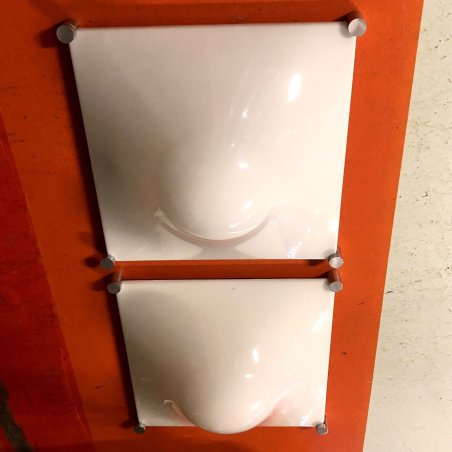 COPPIA PLAFONIERA LAMPADA SOFFITTO PARETE VINTAGE Bolla Martinelli Luce 50x50 CM