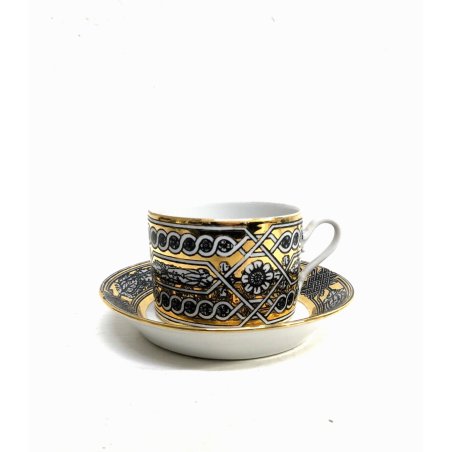 TAZZA TE CAFFE PORCELLANA Piero Fornasetti MILANO Serie Greca MIDCENTURY THE CUP