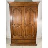 ANTICO ARMADIO GUARDAROBA 1700 FORMELLE LEGNO MASSELLO NOCE 2 ANTE OLD BAROCCO