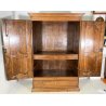 ANTICO ARMADIO GUARDAROBA 1700 FORMELLE LEGNO MASSELLO NOCE 2 ANTE OLD BAROCCO