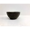ANTICA BOWL CINESE CIOTOLA NOCE COCCO INTERNO ARGENTO DECORO FLOREALE SCOLPITO