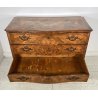 ANTICO COMO CASSETTONE MOSSO FRANCESE 3 CASSETTI INTARSIATO IN LEGNO NOCE 1800
