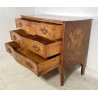 ANTICO COMO CASSETTONE MOSSO FRANCESE 3 CASSETTI INTARSIATO IN LEGNO NOCE 1800