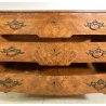 ANTICO COMO CASSETTONE MOSSO FRANCESE 3 CASSETTI INTARSIATO IN LEGNO NOCE 1800