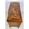ANTICO COMO CASSETTONE MOSSO FRANCESE 3 CASSETTI INTARSIATO IN LEGNO NOCE 1800