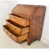 ANTICA RIBALTA BOMBATA MOBILE SCRITTOIO LASTRONATO INTARSIATO LEGNO NOCE 1800