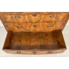 ANTICA RIBALTA BOMBATA MOBILE SCRITTOIO LASTRONATO INTARSIATO LEGNO NOCE 1800