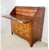 ANTICA RIBALTA BOMBATA MOBILE SCRITTOIO LASTRONATO INTARSIATO LEGNO NOCE 1800