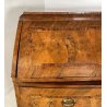 ANTICA RIBALTA BOMBATA MOBILE SCRITTOIO LASTRONATO INTARSIATO LEGNO NOCE 1800