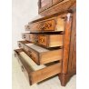 ANTICO TRUMEAU PIEMONTESE 1800 INTARSIATO BUFFET RIBALTA LIBRERIA SECRETAIRE OLD