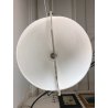 LAMPADA TERRA ARCO Guzzini BASE MARMO TRAVERTINO DIFFUSORE PLEXIGLASS OPALINO 60
