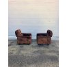 COPPIA POLTRONA VELLUTO PIEDINI SFERA 70s DESIGN VINTAGE BROWN VELVET ARMCHAIR