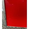 TAVOLO VETRO DESIGN ROSSO 4 GAMBE METALLO CROMATO ANNI 70 TABLE RED VINTAGE