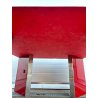 TAVOLO VETRO DESIGN ROSSO 4 GAMBE METALLO CROMATO ANNI 70 TABLE RED VINTAGE