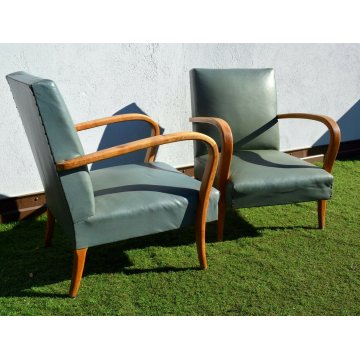 ANTICA COPPIA POLTRONA SEDIE IMBOTTITE SALA CAMERA CHAIR DESIGN BUFFA PARISI ICO