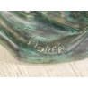 ANTICO TAVOLO SCULTURA BRONZO 1950 FIRMATO MOREAU DONNA NUDA VETRO COFFE TABLE