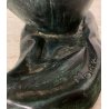 ANTICO TAVOLO SCULTURA BRONZO 1950 FIRMATO MOREAU DONNA NUDA VETRO COFFE TABLE