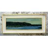 QUADRO Carlo Monti DIPINTO OLIO TELA PAESAGGIO VEDUTA LAGO MAGGIORE ARONA LESA
