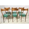 LOTTO 6 SEDIE DESIGN ANNI 70 STILE ICO PARISI LEGNO E SKY VINTAGE CHAIR PRANZO