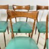 LOTTO 6 SEDIE DESIGN ANNI 70 STILE ICO PARISI LEGNO E SKY VINTAGE CHAIR PRANZO