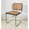 SEDIA DESIGN CESCA MARCEL BREUER ANNI 70 PAGLIA DI VIENNA ACCIAIO CROMATO EPOCA