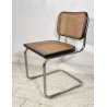 SEDIA DESIGN CESCA MARCEL BREUER ANNI 70 PAGLIA DI VIENNA ACCIAIO CROMATO EPOCA