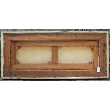 QUADRO Carlo Monti DIPINTO OLIO TELA PAESAGGIO VEDUTA LAGO MAGGIORE ARONA LESA