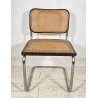SEDIA DESIGN CESCA MARCEL BREUER ANNI 70 PAGLIA DI VIENNA ACCIAIO CROMATO EPOCA