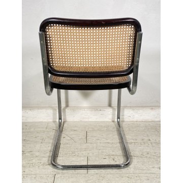SEDIA DESIGN CESCA MARCEL BREUER ANNI 70 PAGLIA DI VIENNA ACCIAIO CROMATO EPOCA