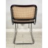 SEDIA DESIGN CESCA MARCEL BREUER ANNI 70 PAGLIA DI VIENNA ACCIAIO CROMATO EPOCA