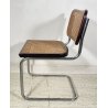 SEDIA DESIGN CESCA MARCEL BREUER ANNI 70 PAGLIA DI VIENNA ACCIAIO CROMATO EPOCA