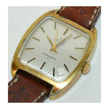 ANTICO OROLOGIO POLSO Zenith Respirator X Automati LAMINATO ORO OLD GOLDEN WATCH
