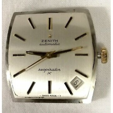 ANTICO OROLOGIO POLSO Zenith Respirator X Automati LAMINATO ORO OLD GOLDEN WATCH