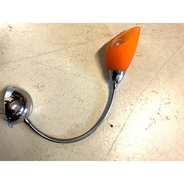 LAMPADA FLESSIBILE APPLIQUE WALL LAMP Poli Po VETRO OPALINO SATINATO ORANGE '80s