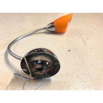 LAMPADA FLESSIBILE APPLIQUE WALL LAMP Poli Po VETRO OPALINO SATINATO ORANGE '80s