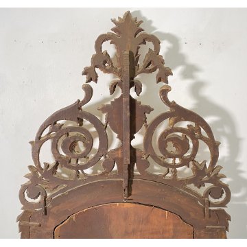 ANTICA GRANDE SPECCHIERA FINE 1800 CAMINIERA SPECCHIO CORNICE LEGNO DORATO EPOCA