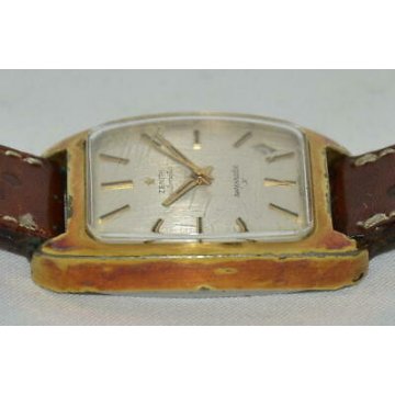 ANTICO OROLOGIO POLSO Zenith Respirator X Automati LAMINATO ORO OLD GOLDEN WATCH