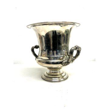 SECCHIELLO CHAMPAGNE PLACATO ARGENTO Teghini Firenze MANICI DECORO FOGLIE 50s