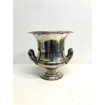 SECCHIELLO CHAMPAGNE PLACATO ARGENTO Teghini Firenze MANICI DECORO FOGLIE 50s