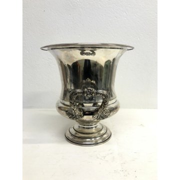 SECCHIELLO CHAMPAGNE PLACATO ARGENTO Teghini Firenze MANICI DECORO FOGLIE 50s