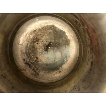 SECCHIELLO CHAMPAGNE PLACATO ARGENTO Teghini Firenze MANICI DECORO FOGLIE 50s