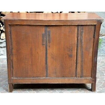 ANTICO COMO CAPPUCCINO 4 CASSETTI epoca 1800 NOCE CASSETTONE MOBILE CASSETTIERA