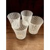 SET 4 BICCHIERI ACQUA VETRO SOFFIATO MURANO Nason Moretti CANOVA BIANCO LATTIMIO