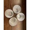 SET 4 BICCHIERI ACQUA VETRO SOFFIATO MURANO Nason Moretti CANOVA BIANCO LATTIMIO